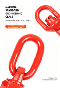 360 °   Gancho Giratorio de Acero Forjado de Grado 80, Cadena de Elevación de Alta Resistencia para Grúas, Herrajes de Aparejo - Product Image 5