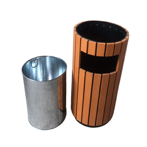 Meuble de rue de 8 gallons en fer et en PVC, poubelle à café en acier pour le <span class=keywords><strong>jardin</strong></span> et le parc - Product Image 4