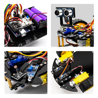 LAFVIN-Robot inteligente para coche, Kit de chasis actualizado V2.0 para sistema de Robot/programación gráfica para arduino, 2WD