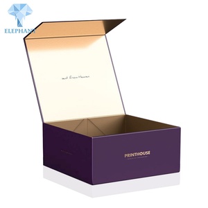 Luxury Custom Logo Elegant Book Shape Hard Flip Top Holographic Purple <b>Black</b> Magnetic <b>Gift</b> <b>Box</b> - Product Image 4