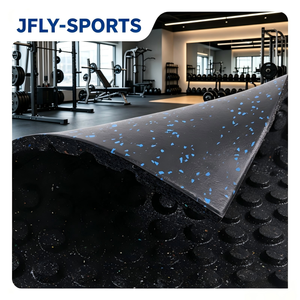 Dalles de sol en caoutchouc EPDM résistantes à l'usure, emboîtables, pour la protection des équipements des centres de fitness commerciaux - Product Image 1