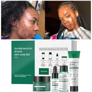 Etichetta privata Anti invecchiamento riparazione <span class=keywords><strong>Kit</strong></span> cura della pelle illuminante sbiancante Acne Tea Tree cura della pelle Set per le donne - Product Image 1