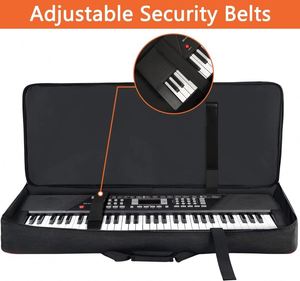 Free Sample 61 Keys Piano Keyboard Gig Bag with Adjustable Straps and 5-Pocket for Keyboard Accessories,61 Key Keyboard Case - Product Image 4