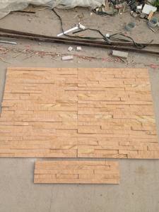 Pierre de culture <span class=keywords><strong>en</strong></span> <span class=keywords><strong>grès</strong></span> jaune nuage, dalle de pavage extérieur moderne, matériau de revêtement mural <span class=keywords><strong>naturel</strong></span> extérieur fendu, vente <span class=keywords><strong>en</strong></span> gros - Product Image 3