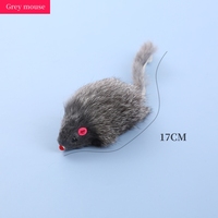 Vente en gros de souris en fourrure de lapin moderne écologique jouets pour chat résistant aux morsures interactif noir blanc gris jouet pour chat souris fournitures pour animaux de compagnie