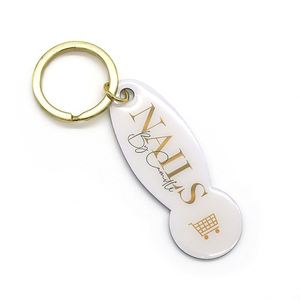 Porte-clés Salon de Beauté Ongles, Cadeau pour Client France, Porte-clés Carte de Visite 1 Euro - Product Image 1