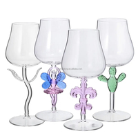 Verres à vin à eau claire en verre borosilicaté 470ml personnalisés pour la verrerie faite à la main au vin rouge