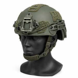 Casco Táctico ABS UHMWPE, Protección para la Cabeza, Color Verde Oliva, Casco de Seguridad con Correa Acolchada para Actividades al Aire Libre - Product Image 4