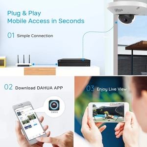 Dahua IPC-EB5541-AS 5MP WizMind Fisheye Network CAMERA、ヒートマップとエリアバンダルプルーフIK10IP67オーディオで数える人々 - Product Image 4