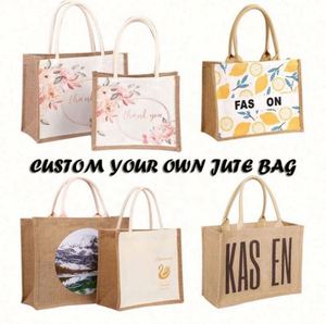 Manufacturer Waterproof Shopping Souvenir Beach Promotional Tote Food Grade Jute <b>Bag</b> for Supermarket Jute Tea <b>Bag</b> - Product Image 6