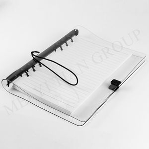 A5A6 Super Thick 1.8mm Clear PVC Loose Leaf Binder Cover 6 Black <strong>Ring</strong> Notebook Shell Elastic Bandage Journal Refillable <strong>Folder</strong> - Product Image 5