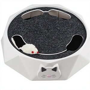 Giocattolo Interattivo Elettrico per Gatti con Piattaforma Girevole, 2 Velocità Regolabili, Gioco Automatico <span class=keywords><strong>Puzzle</strong></span> Cattura Topo, Accessori per Animali Domestici - Product Image 1