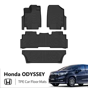 All Weather 3D TPE Car Mats For HONDA ODYSSEY Customized Car Floor Mats For HONDA ODYSSEY Factory Direct Supply
