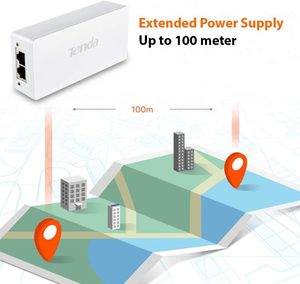 Tenda POE30G-AT Gigabit PoE Injector 48V IEEE802.3at tương thích IEEE 802.3af RJ45 cổng PoE thụ động cắm chơi 100 mét mạng - Product Image 5