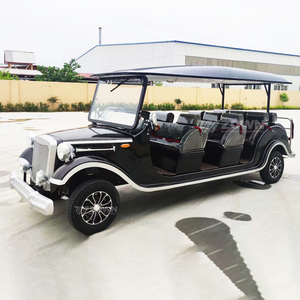 Vehículo eléctrico turístico retro de 10 plazas, color negro mate, aprobado por la CE, para castillos, bodas y complejos turísticos. - Product Image 3