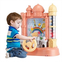 Machine à attraper les balles en forme de château, jouet éducatif électrique interactif en plastique pour enfants de 4 à 6 ans, jeu de capture de haricots