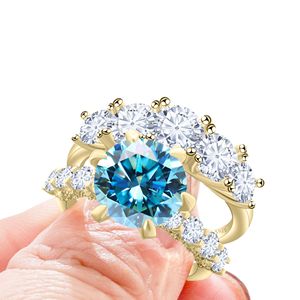 Wholesale100% 925 <b>Sterling</b> <b>Silver</b> VVS 7.8CT pink Moissanite Engagement <b>Ring</b> <b>Set</b> for Women with GRA - Product Image 5