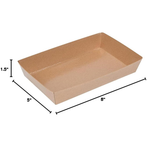 Eco-Friendly Food Grade Disposable <b>Square</b> Kraft Paper Sushi Tray with PET Lid Matte Lamination Offset Printed UV & Vanishing - Product Image 4