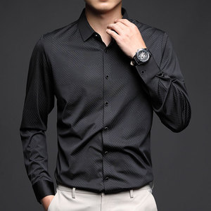 Camisas <span class=keywords><strong>de</strong></span> vestir <span class=keywords><strong>de</strong></span> negocios <span class=keywords><strong>de</strong></span> popelina para hombre OEM/ODM, camisas formales para jóvenes <span class=keywords><strong>de</strong></span> trabajo diario con cuello vuelto y botones altos <span class=keywords><strong>de</strong></span> algodón 100% - Product Image 6