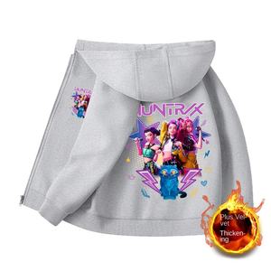 <span class=keywords><strong>Felpa</strong></span> <span class=keywords><strong>con</strong></span> Cappuccio KPOP Demon Hunters per Ragazzi e Ragazze, <span class=keywords><strong>con</strong></span> Colletto Abbottonato e <span class=keywords><strong>Zip</strong></span>, Autunnale - Product Image 4