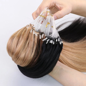 12A Salon New Style Blonde H6 Hir <span class=keywords><strong>Extension</strong></span> 100 capelli umani Nano Micro perline <span class=keywords><strong>Extension</strong></span> Best Seller piuma Line <span class=keywords><strong>Extension</strong></span> - Product Image 1