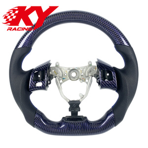 Volant de voiture pour Lexus IS Is250 Is350 ES ES300 G SG S350 CT200 RC NX, volant sport en fibre de carbone tissée violette - Product Image 1