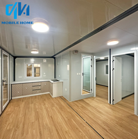 Maison mobile modulaire à structure en acier extensible, aménagement personnalisé, salon, chambre, design moderne préfabriqué, garantie 5 ans