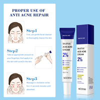 Crème Visage Coréenne OEM 2% Acide Salicylique Anti-Acné 20g pour Estomper les Marques Légères et Apaiser les Pores, Hydratante et Réparatrice