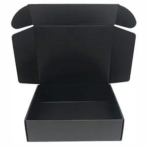 Hot bán Hight chất lượng màu đen sang trọng Cá nhân hoá tùy chỉnh in logo hộp giấy sóng - Product Image 5