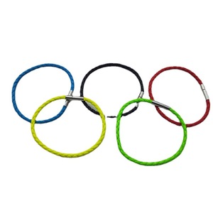 Fashion <b>String</b> <b>Bracelets</b> 3MM Single Layer Braided Leather Rope Couple Jewelry Gift Yiwu Origin Geometric Design - Product Image 2