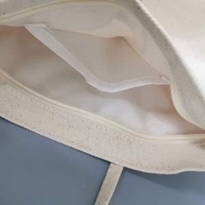 Sac messager en toile de coton avec logo promotionnel, en stock, sangle réglable épaissie, petite bourse à monnaie zippée - Product Image 2