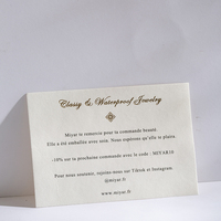 Cartes de remerciement personnalisées, estampage à chaud en feuille d'or, papier de texture luxueuse, carte de vœux, carte postale de festival, impression de texte doré