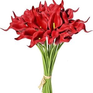 QIMU Handmade Artificial Calla Lily Bouquet with Flexible Iron <strong>Wire</strong> Stems-Valentine's Day DIY <strong>Floral</strong> Arrangement Supplies - Product Image 3