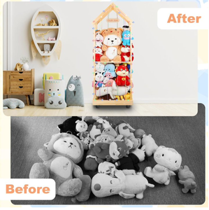 Stoccaggio di animali imbalsamati Zoo di stoccaggio di legno organizzatore di giocattoli ruote girevoli per tutti i tipi di animali imbalsamati porta gabbia colorata - Product Image 2