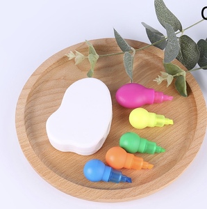 Marcadores Fluorescentes Heada Multicolor con Punta de Pincel Oblicua Personalizada, Resistentes al Agua, 5 Colores, Plástico - Product Image 5