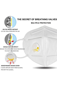 Anti-PM2.5 masker debu Haze Respirator Earloop abu-abu paket individu 5 lapisan KN95 sekali pakai dengan katup pernapasan - Product Image 5