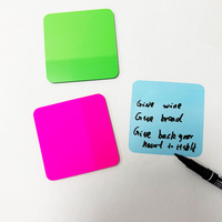 Notes autocollantes transparentes imperméables personnalisées, coins arrondis, étiquettes de message pour les étudiants, blocs-notes