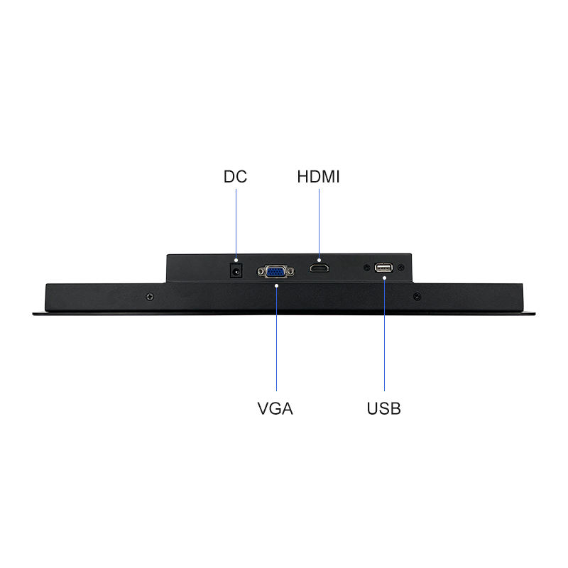 15 Inch 1024*768 Industrial Monitor HD-MI VGA square Screen Metal Aluminum TFT Embedded Pure Flat OEM ODM Industrial LCD Display