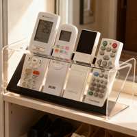 Boîte universelle en acrylique écologique, portable, légère, carrée, capacité 1-3L, support de rangement pour télécommande à 1 niveau