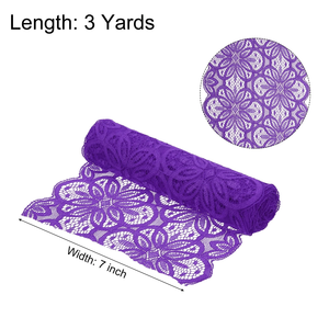 Ren Ribbon 3 yards 7 inch ren hoa TRIM cho nghề Tím - Product Image 2