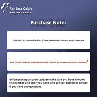 Câble Far East BVR50 mm, fil flexible multibrins à âme en cuivre, isolé en PVC, conforme aux normes nationales, 1m, pour l'industrie électrique
