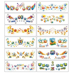 Soccer Theme Decorative Stickers Rectangular Self-Adhesive <b>Paper</b> Sticker Set for Home Decoration 16cm x 5.7cm - Product Image 4