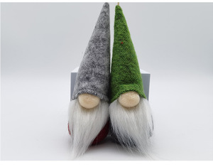 Acasa Arto Christmas Tree Hanging <b>Doll</b> Gnomes Ornaments Set 5 Swedish <b>Handmade</b> Plush Red Santa Elf Home Holiday Decor 19x9x8cm - Product Image 3