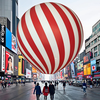 Vente en gros taille personnalisée Décoration de fête Ballon à air chaud gonflable Ballon en forme de ballon à air chaud gonflable en PVC à vendre