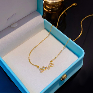 Collana con Lettera in Acciaio Inossidabile e Ciondolo a Battito Cardiaco per San Valentino, Gioielli all'Ingrosso per Donna - Product Image 5