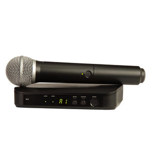 Sistema de Micrófono Inalámbrico UHF BLX24 BETA58 <span class=keywords><strong>PG58</strong></span> para Karaoke Micrófono de Mano Metálico para Voz y Vocales en Vivo - Product Image 3