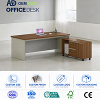 Bureau de direction moderne pliable et durable pour une personne, avec plateau en MDF et structure métallique, facile à assembler – Vente en gros usine