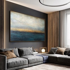 Peinture acrylique abstraite moderne faite à la main sur toile, style Wabi Sabi, nature morte artistique, texture 3D, décoration murale pour salon - Product Image 3