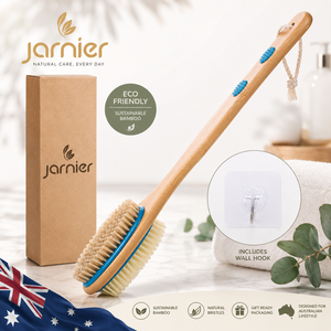 Jarnier - Cepillo Profesional para Espalda con Mango Largo para Ducha, Cepillo Corporal de Doble Cara para Exfoliar la Piel y Masajes en Baños Secos o Húmedos - Product Image 1