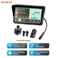 Bestsonic Pantalla GPS portátil de 6'' con navegación en tiempo real para Android Auto inalámbrico, monitor de presión de neumáticos integrado, diseñada para viajes largos.